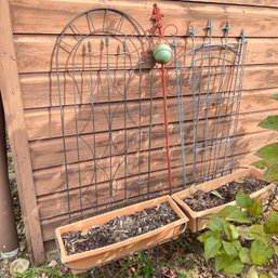 Garden Trellises, Metal Planters And Decorative Garden Items (Shed)