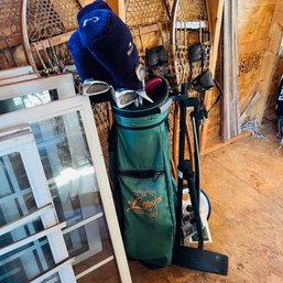 Golf Bag With Clubs And Golf Bag Cart (Barn)