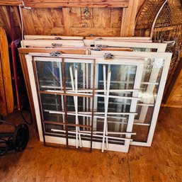 Assortment Of Wood Framed Windows (Barn)
