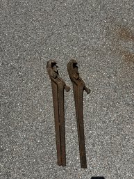 Pair Of Antique Wagon Repair Tools (Garage)