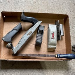 Vintage Woodworking Tools Including Stanley Surform (Garage Right)