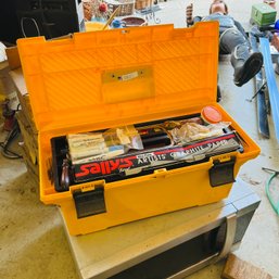 Tool Box With Wood Carving Tools And Supplies (Garage Under Table)
