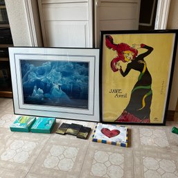 Assorted Art Including Antarctica Photo, Jane Avril Poster, & More (Art Room)