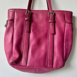 COACH Pink Leather Tote