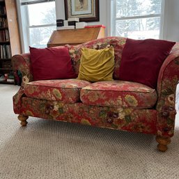 Shabby Chic Red Floral Love Seat (LR)