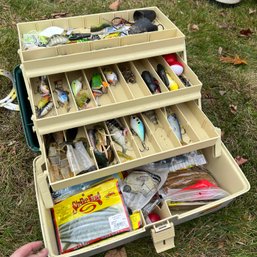 Fishing Lures And Supplies In A Tackle Box (shed)