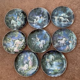 Set Of 8 Fairyland Collectible Plates By The Bradford Exchange