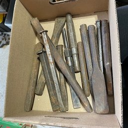 Lot Of Assorted Vintage Punches And Chisels (Garage Right)