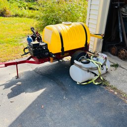 Power Washer On Trailer With Briggs And Stratton Motor And Accessories