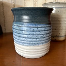 Two Pottery Jar Vases (Den)