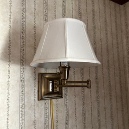 Plug In Wall Lamp Wall Sconce With Adjustable Arm Brass Tone (Den)