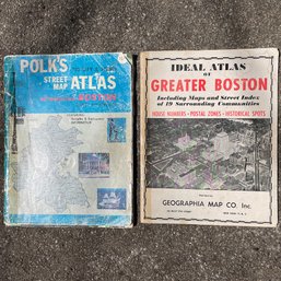 Pair Of Vintage Greater Boston Atlases (Garage Right)