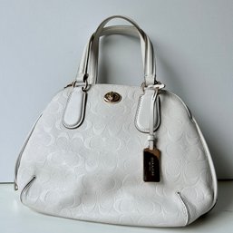 COACH White Leather Satchel