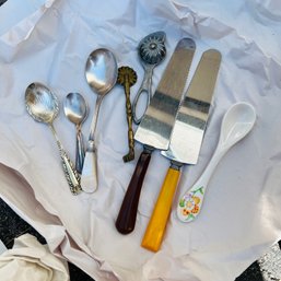 Assorted Vintage Cutlery With One Sterling Spoon (MS)