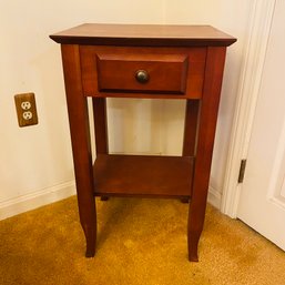Tall Wooden Accent/Side Table With Drawer (Dining Room)