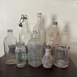 Assorted Vintage Glass Bottles (LR)