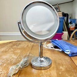 Electric Magnifying Makeup Mirror, Dual Sided, Plus Electric Heating Pad (LR)