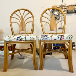 Pair Of Vintage Bamboo Chairs