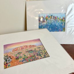 Pair Of Artist Signed Australian Watercolors