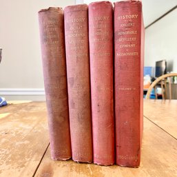 1895 4 Volume Hardcover Set 'History Of The Ancient And Honorable Artillery Company Of Massachusetts' (LR)