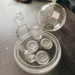 Assorted Decorative Glass Tealight Holders And Vases (Pod Shelf)
