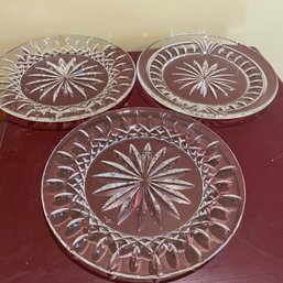 3 Glass Waterford 8' Dishes / Plates (BR)