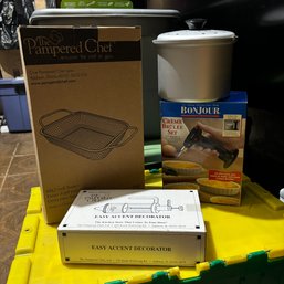 Cooking Bundle Of 4 Items, Pampered Chef And More(BSMT Storage)