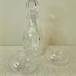 Glass Decanter And Brandy Glasses (kitchen)