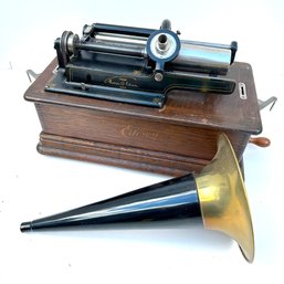 Amazing Antique Edison Home Phonograph (JP)