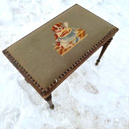 Adorable Vintage Bench With Dog Cooking