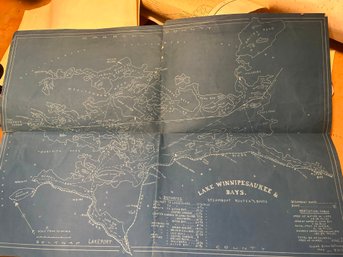 Vintage Lake Winnipesaukee Steamboat Route Map (basement)