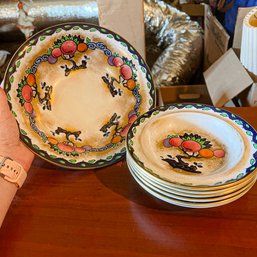 Rare! Pretty Vintage Keeling & Co. Losol Ware Dishes (attic)