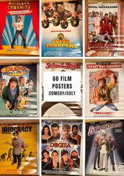 Massive MOVIE POSTER LOT! Over 60 COMEDY/CULT CLASSICS Original DVD Release Posters - ~27'x41' - See Notes