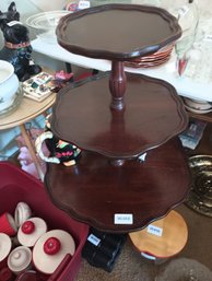 Vintage Tiered Wooden Display Table - See Description