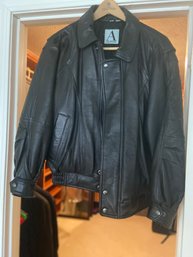 Alfani Men's Insulated Leather Jacket, Size Medium