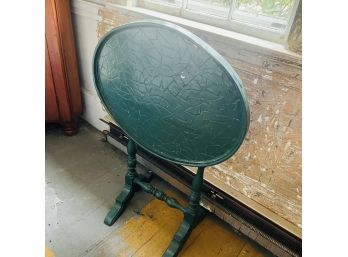 Green Painted Tilt Top Table (Dining Room)