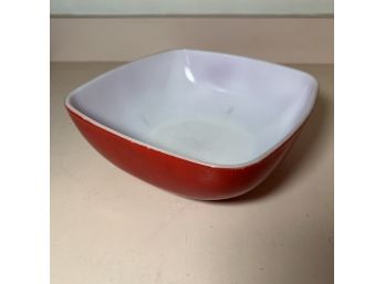 Pyrex Red And White Bowl (kitchen)