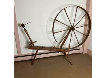 Antique Primitive Spinning Wheel (very Large) (BR 3)