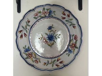 Floral Vintage Decorative Pottery Plate (kitchen Wall)