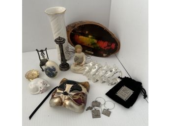Assorted Decorative Items, Dollhouse Furniture, Plastic Unicorn Napkin Rings, & More (MB) MB2
