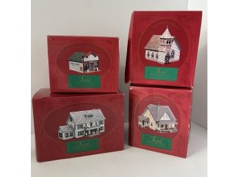 Vintage Sarah Plain And Tall Collection By Hallmark Set Of Four Building Replicas (MB) MB2