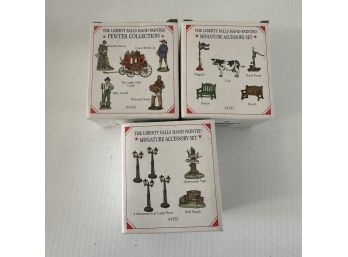The Liberty Falls Hand Painted Pewter Collection & Two Mini Accessory Sets - See Descr (MB) MB2