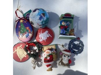 Christmas Ornaments From 1990s Incl. Norman Rockwell, Disney & More (Garage) MB2