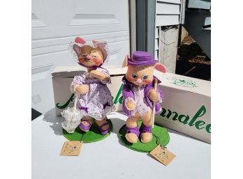 Set Of 2 Annalee 12' Easter Dolls  MB2