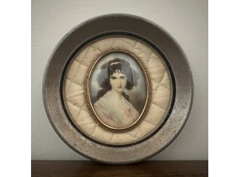 Beautiful Vintage Framed Portrait, Cameo Creations, Hubak Lady (KH)