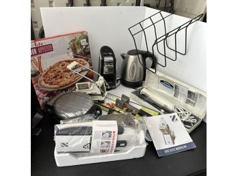 Kitchen Lot Including Fry Cutter, Pizza Stone, Waffle Maker, Mandoline, & More (MB) MB2