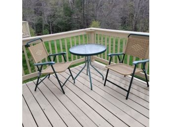 Small Round Outdoor Table And 2 Chairs