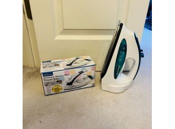 Panasonic Steam Iron And Travel Iron Set (Upstairs Closet)