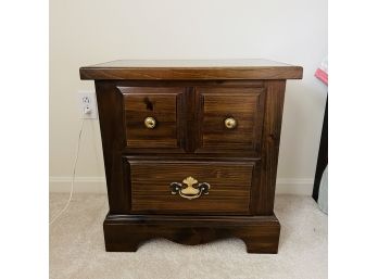 Vintage Lea Nightstand With Two Drawers (bedroom 1)