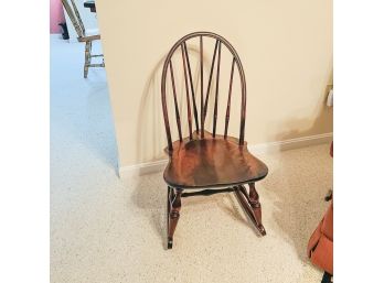 Petite Wooden Rocking Chair (basement)